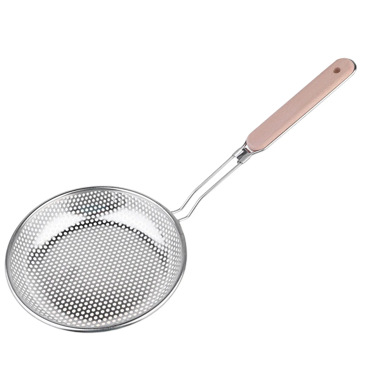 

Fried Food Strainer Fryer Net Basket Frying Pan Serving Skimmer Perforated Filter