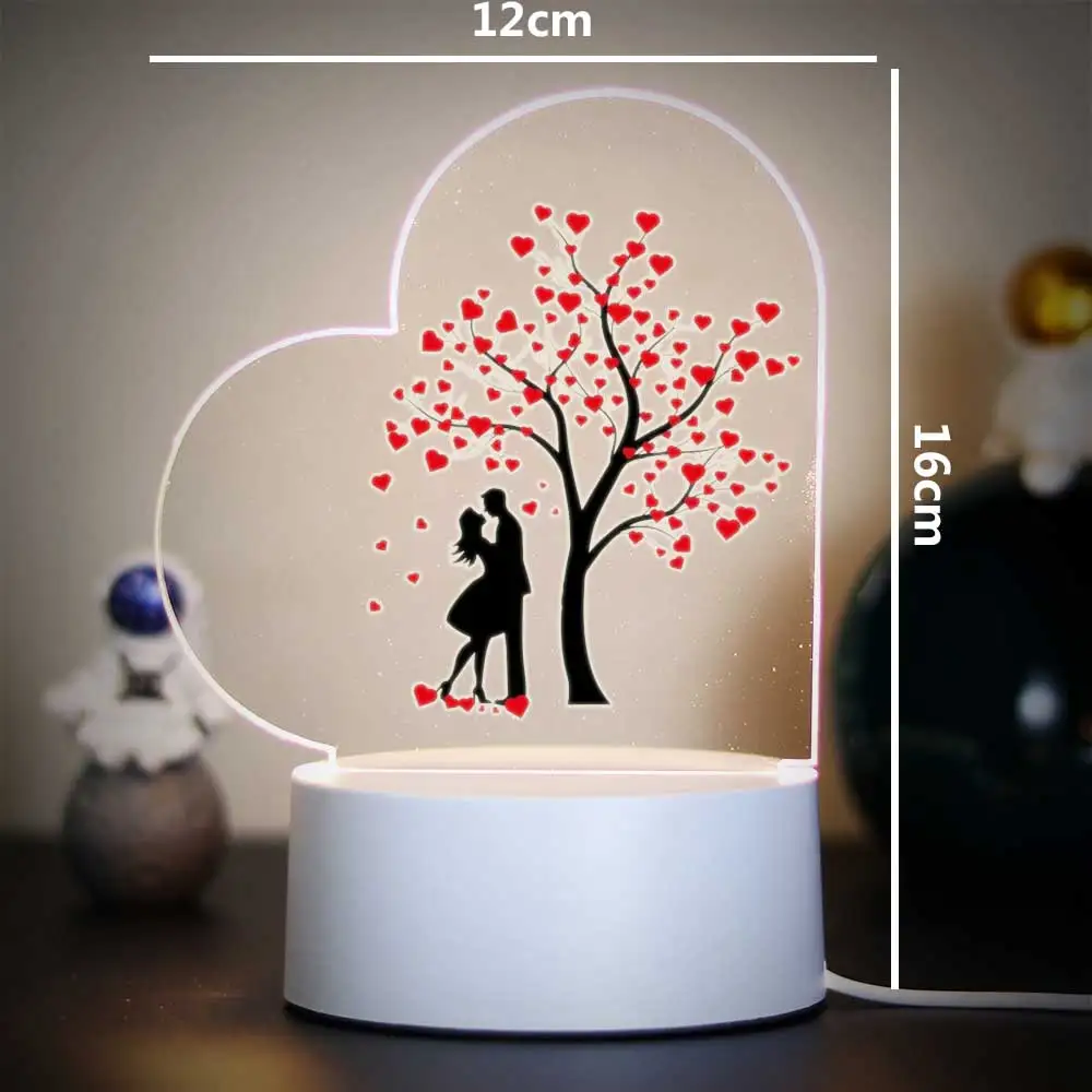 My lover Color Changeable Table Lamp For Bedroom Decor Girlfriend Lovers Gift