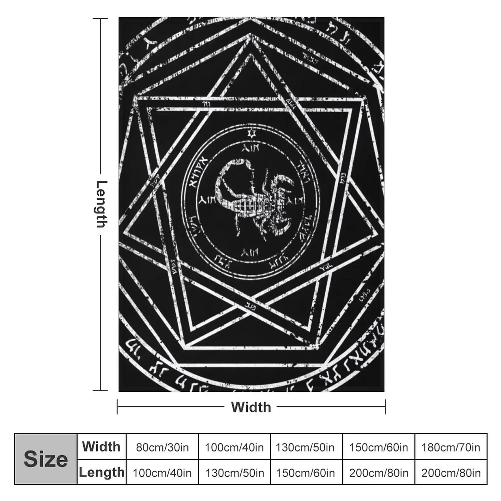 Devil's Trap Aged Throw Blanket Winter beds Beach Designers Stuffeds Cute Plaid Flannel Blankets