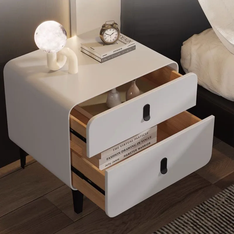 Comodini mobili italiani Design bianco Organizzatori carini Comodino italiano Tavolino multifunzionale De Chevet Furniture