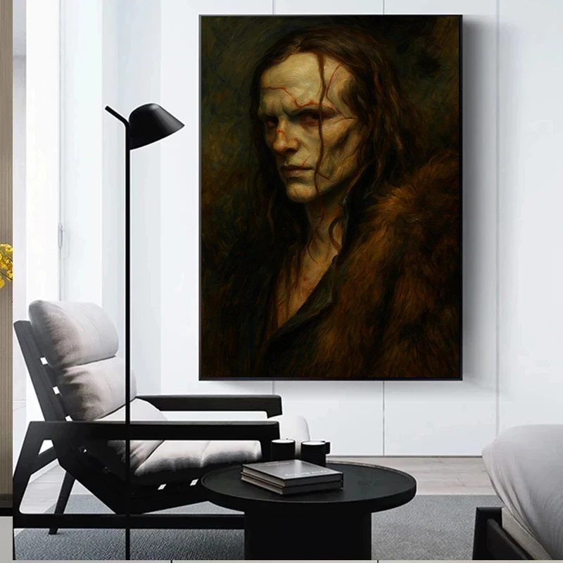 الرعب القوطية الخيال العلمي فيلم فرانكنشتاين ملصق فني قماش الطباعة المنزل سينما فندق الإقامة ديكور جدران اللوحة #3