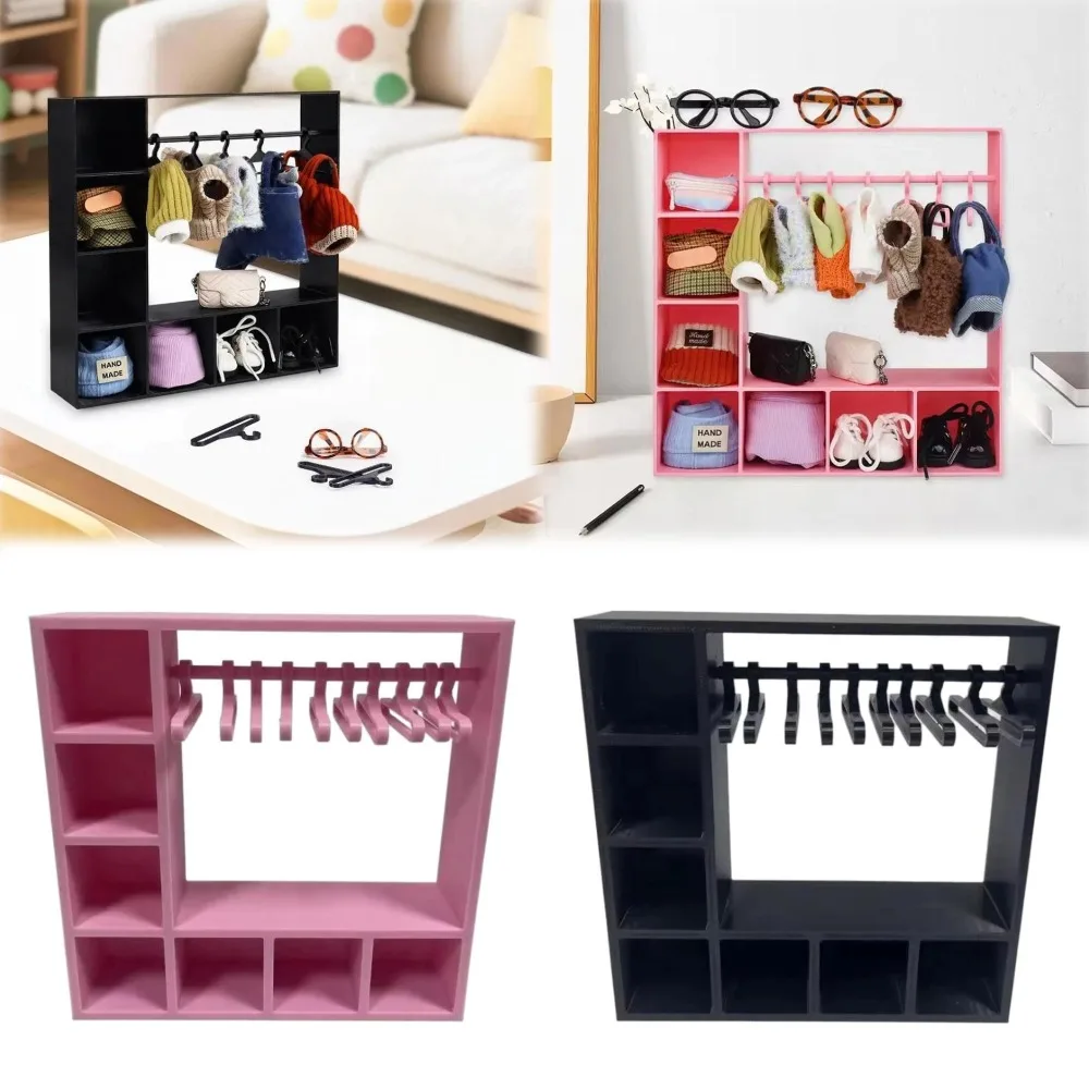 

1Set 1:6 Doll Wardrobe Hangers Realistic Miniature Wardrobe Doll Accessory Display Box Doll Clothing Storage Dolls Wardrobe