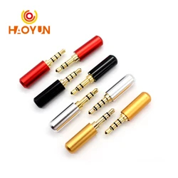 【5-1PCS】3.5MM Audio Connector 3/4 Poles Headphone Jack Male Plug Earphone Repair Cable Solder Wire DIY AUX 3.5 Jack Adapter