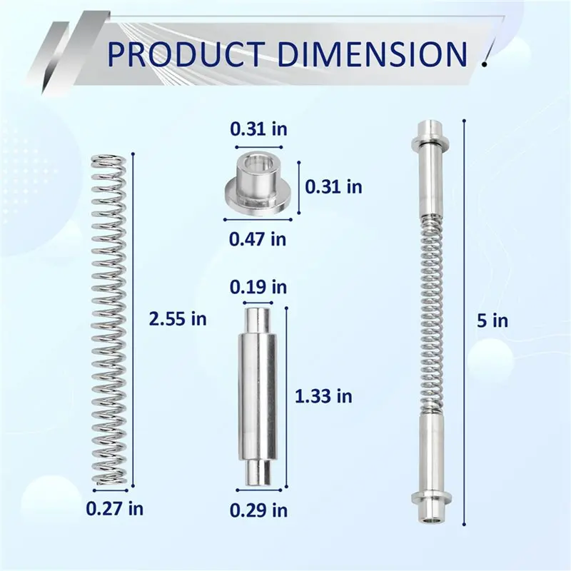 A98E-6 Pack K 5131 Storm Door Hinge Pin Kit, Aluminum Screen Door Hinge Pins, Hinge Pins, Bushing Caps, Springs