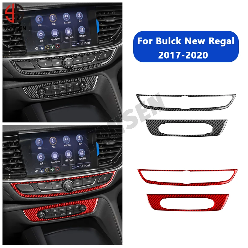

For Buick Regal 2017-2020 Carbon Fiber Central Control Air Outlet Vent Frame Cover Car Interior Trim Accessories