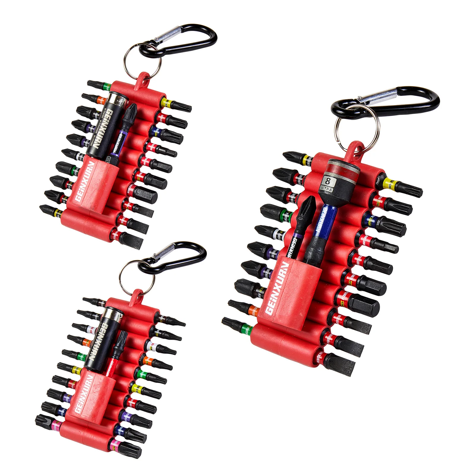 

Geinxurn Mixed 1 "/2" Магнитные многокрестовые отвертки (Ph,Pz, Torx,Hex,SL)S2 Сталь и гнездо отвертки гаек с рукавом-органайзером