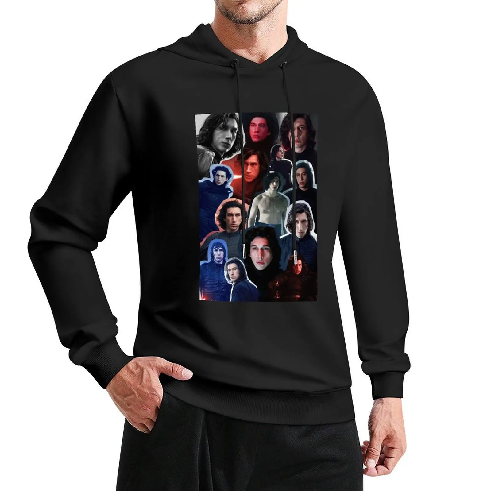 Adam Driver come Ben/Kylo Collage Edit Pullover Felpa con cappuccio da uomo abiti firmati abiti in stile coreano felpe con cappuccio da uomo