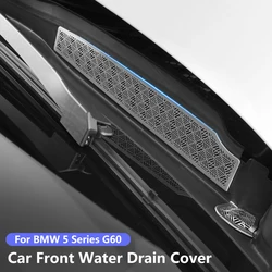 2PCS Set Car Front Water Drain Cover Engine Front Drain Cover Windshield Anti Blocking Protective Stickers For BMW 5 Series G60