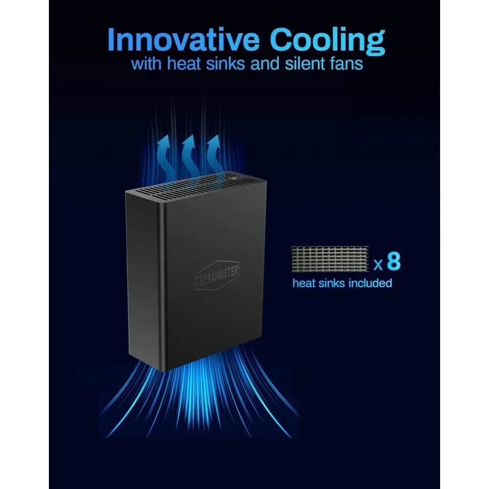 Hot Sellers.F8 SSD Plus NAS - 8Bay All SSD NAS Storage Core i3 8-Core 8-Thread CPU, 16GB DDR5 RAM, 10GbE Port