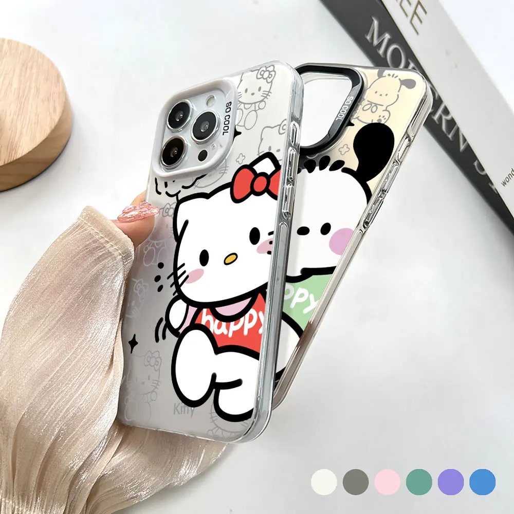 Cartoon Cute Hello Kitty Pochacco Phone Case For Redmi Note 13 12 12R 11 11SE 10 10T 9 9S 8 7 11E 11S 12S 10S Pro Plus Max Cover