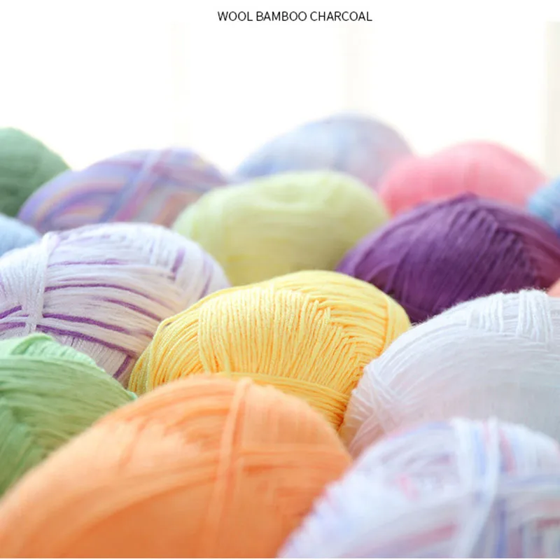 1pcs High Quality Kniting Bamboo Cotton Yarn Bamboo Fiber Cotton Warm Soft Knitting Crochet Knitwear Wool Yarn