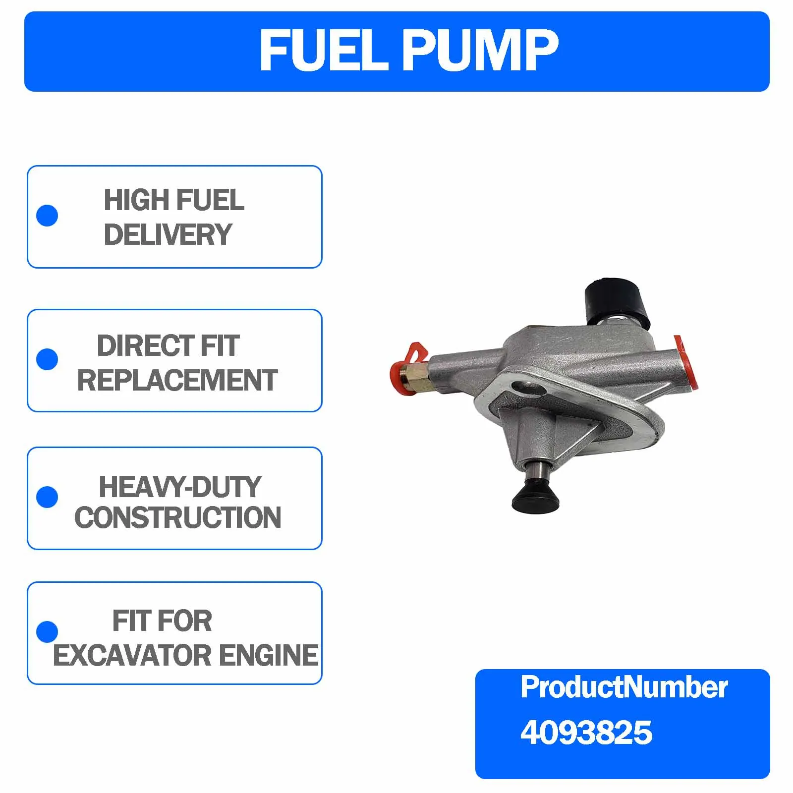 Fuel Lift Pump 4093825 For Cummins Engine 6BT 6BTA 6BTAA 4BT 4BTA