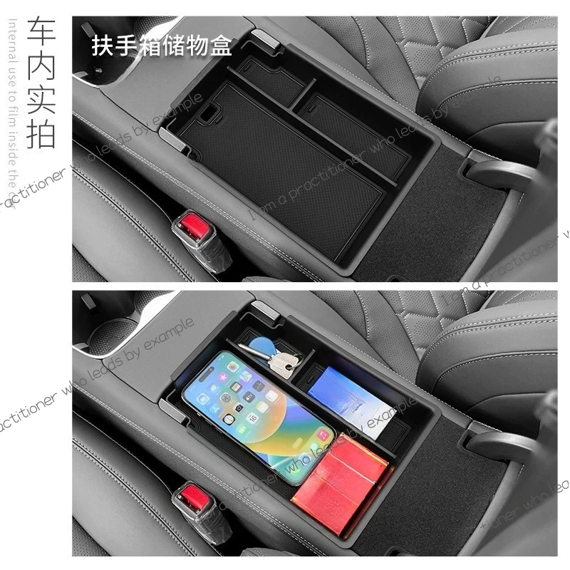 مناسبة لـ 24 BYD Sealion Sea Lion 07 EV صندوق مسند الذراع صندوق تخزين التحكم المركزي صندوق تخزين سفلي