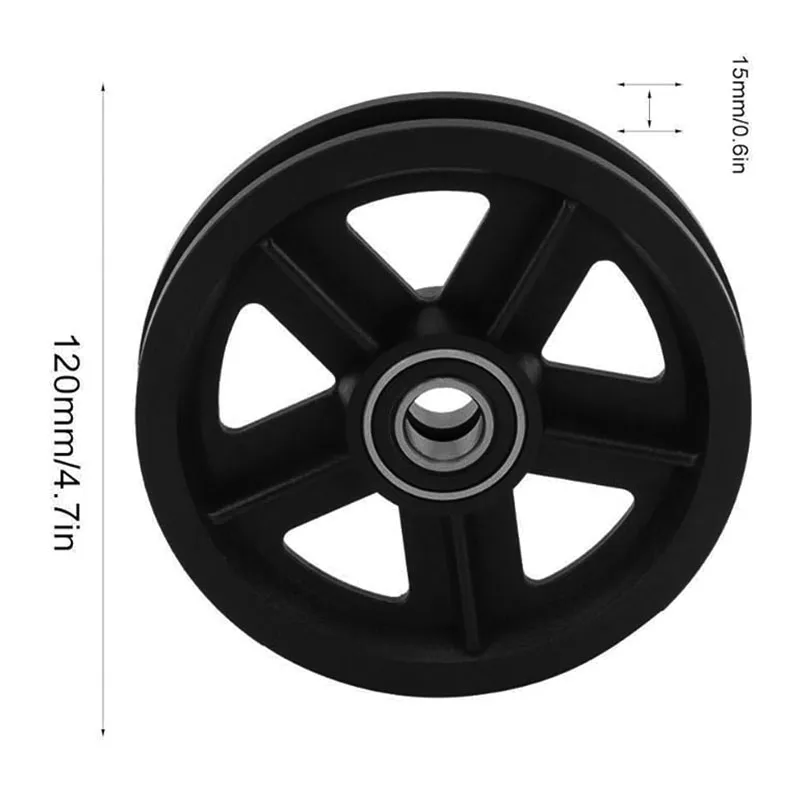 1Pc 15x120mm Koło pasowe do drzwi przesuwnych, wieszak do drzwi przesuwnych do stodoły 2szt Zestaw rolek do zawieszania drzwi do stodoły amerykańskiej