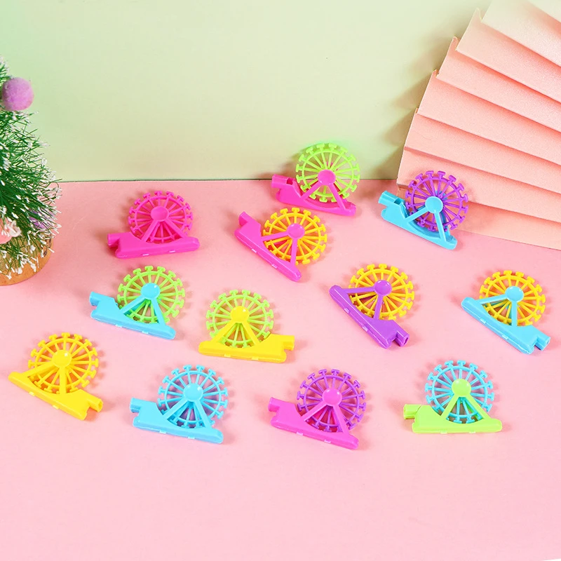 30Pcs Cute Mini Ferris Wheel Shape Plastic Whistles Toys for Kids Birthday Party Favors Baby Shower Pinata Fillers School Prizes