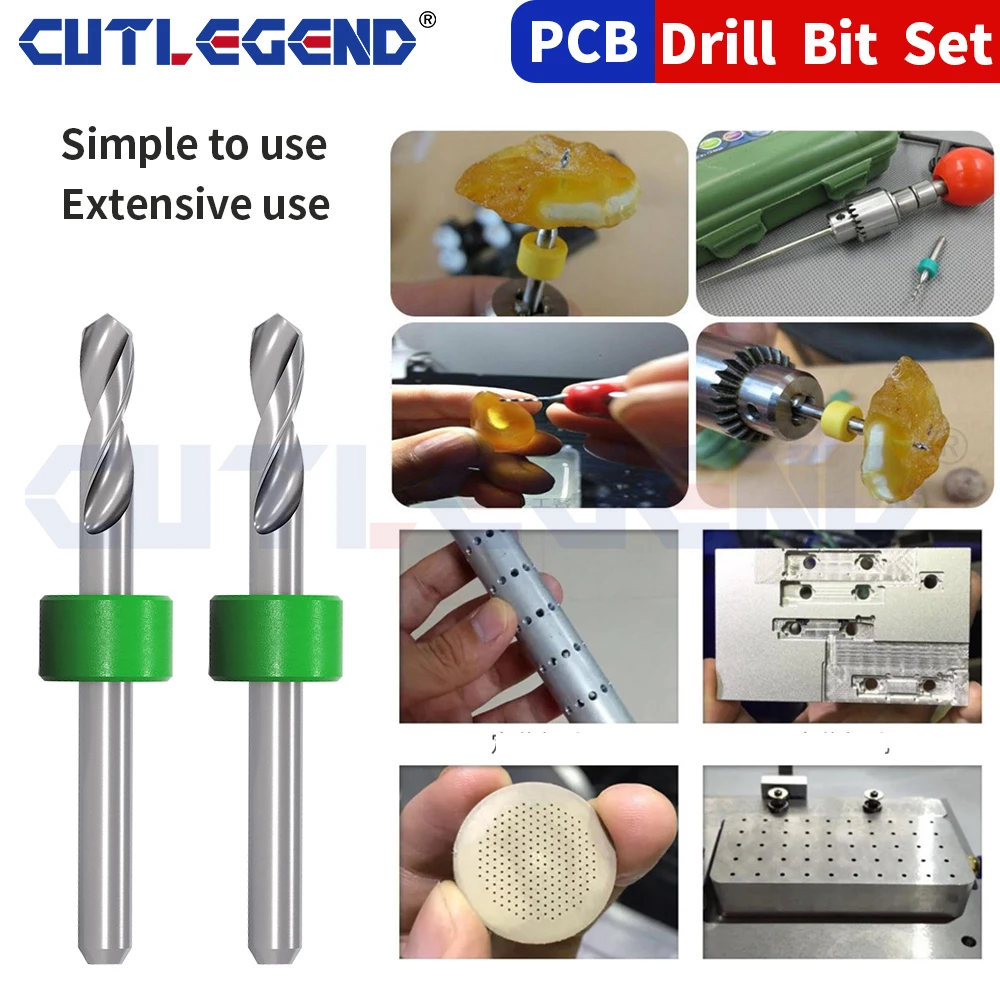 Imagem -04 - Mini Broca Pcb para Placa de Circuito de Impressão Máquina de Brocas Cnc 0.11.0 3-1.2 0.5-1.4 1.12.0 1.6-2.5 mm 10 Peças por Conjunto