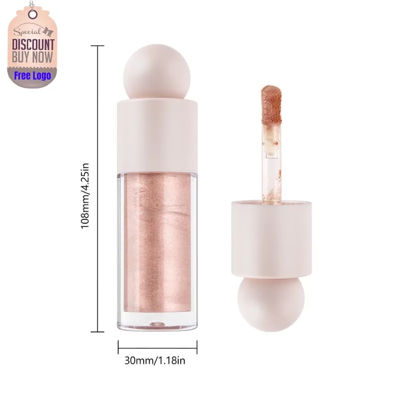 

Custom 6colors Ultra Sparkling Liquid Highlighter Without Box Pearl Delicate Smooth Glitter Shiny Easy To Colored Highlighter