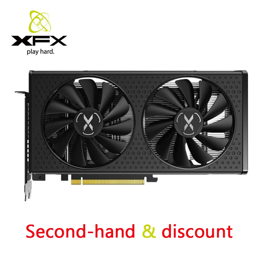 Used XFX RADEON RX 6600 8GB Mining Video Card For AMD RX6600 8G 6000 series Desktop Graphics Cards Navi23 GDDR6 14000MHz PC Used