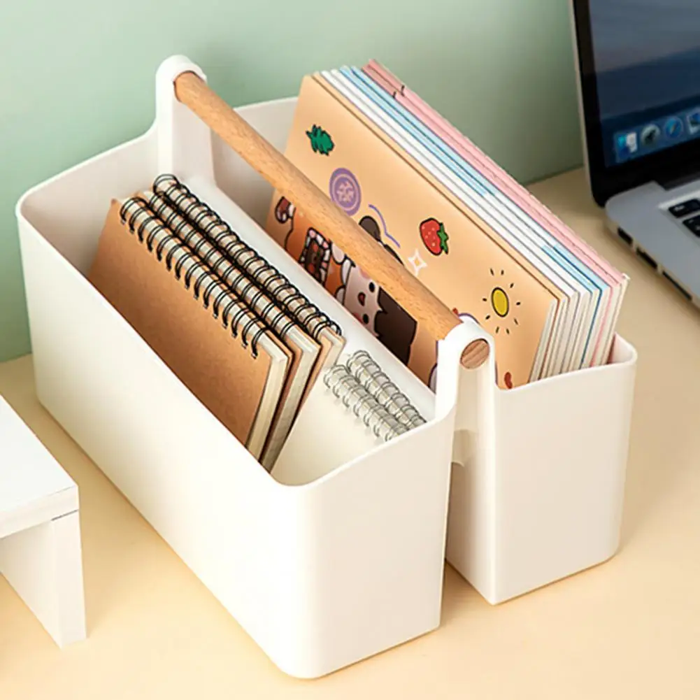 Aufbewahrung sbox Stift halter Fächer Design Desktop Briefpapier Organizer mit Griff für zu Hause