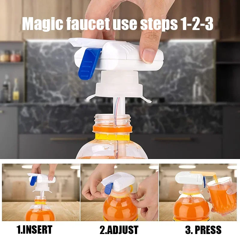 Automatic Beverage Straw Beverage Dispenser Automatic Drinking Straw Suction Pump Magic Tap Spill Proof Water Pump Diy Dispenser