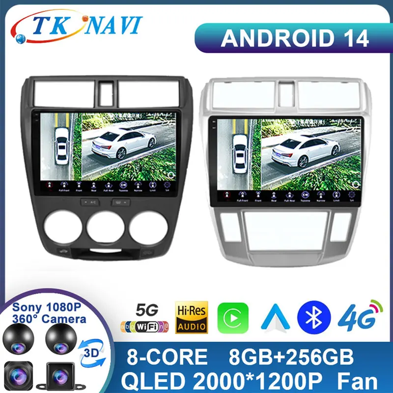 

Android 14 For Honda City 2008 2009 2010 2011 2012 2013 Car Radio GPS Multimedia Video Player Autoradio Stereo 2 Din QLED Screen