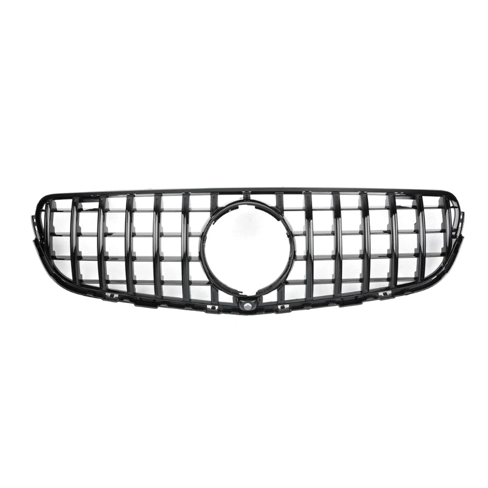 ABS Black GLC43 Car Mesh Grill for  GLC-Class X253 GLC300  AMG Sport Utility 4-Door 15-19 GT R Style