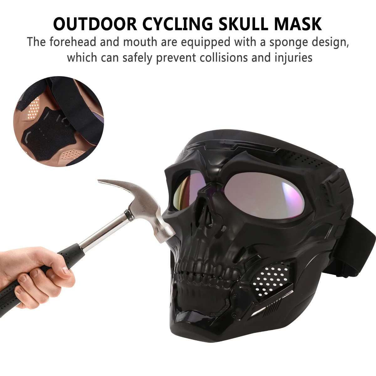 

Mask Outdoor Sports Skiing Duskproof Colorful Durable Face Skull High Elastic Sponge Sunproof