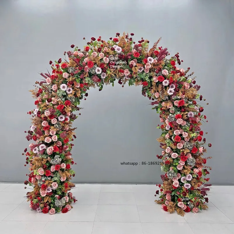 Artificial Flower Arch Flower Round  Wedding Arch Flower Arch Stage Backdrop Arrangement Wedding Decoration Hot Sale