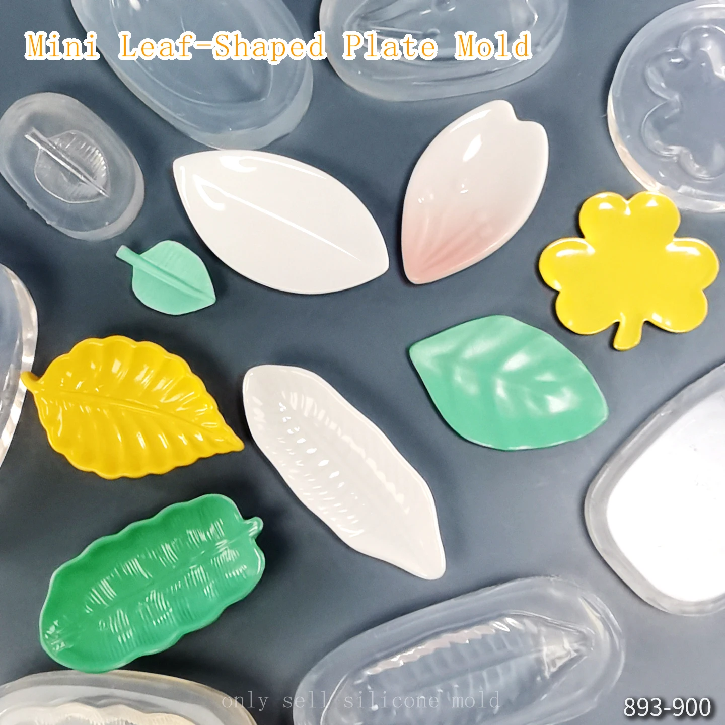 

DIY Handcraft Mini Leaf-Shaped Plate Mold Epoxy Resin Mold Food Play Miniature Pinching Mould Epoxy Resin Mold UV Resin Moldse
