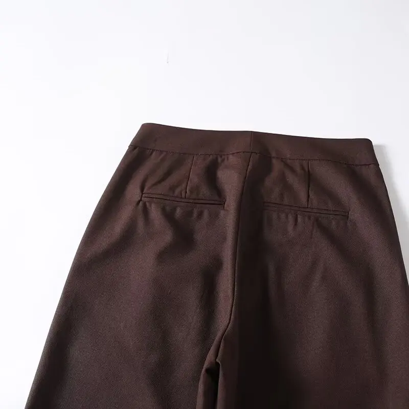 YENKYE 2026 New Minimalist Solid Straight Pants Women High Waist Office Business Casual Trousers