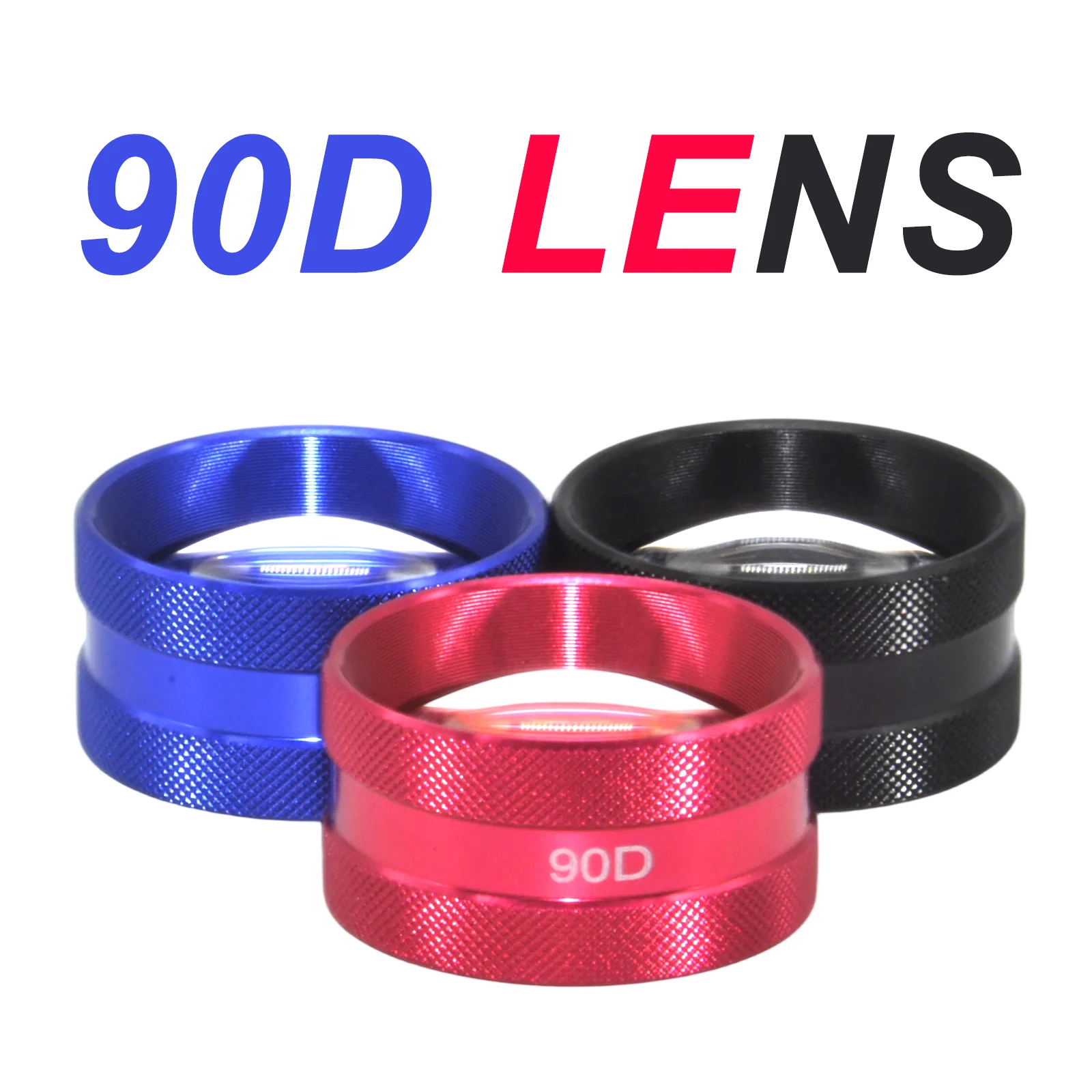 

Free Shipping Red Blue Black Color Classic 90D Lens Ophthalmology Slit Lamp Fundus Examination Aspheric Lens Ophthalmic Lenses