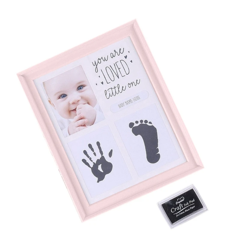 Baby Picture Frame Newborn Footprint Handprint Photo Frame Baby Shower Frame Gender Neutral Desk Decor