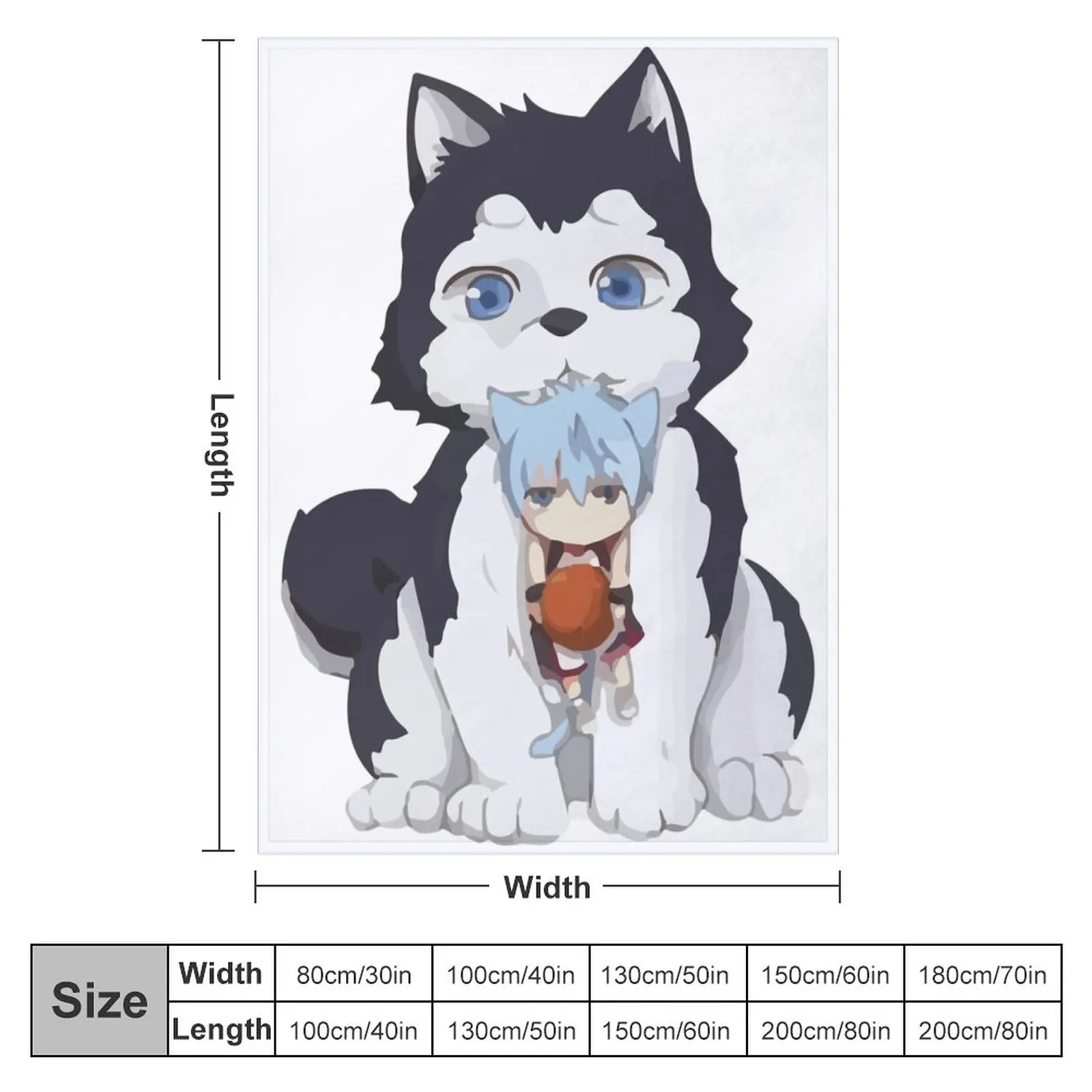 Kuroko's basket Artwork - Tetsuya Kuroko basket and the dog Throw Blanket Luxury Thicken Blanket Travel Blanket Large Blanket