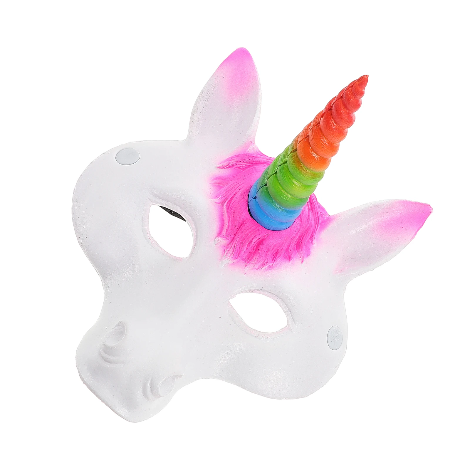 ユニコーンマスク 3D リアルな軽量 PU フォームマスクハロウィン仮装パーティー鮮やかな色レトログラス