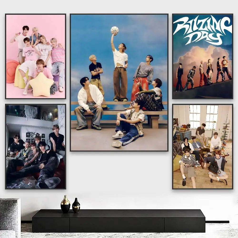 R-RIIZE ألبوم بوم بوم باس ملصق HD الفن لزجة جدار مقاوم للماء غرفة المعيشة المنزلي غرفة نوم بار الديكور الجمالي #1