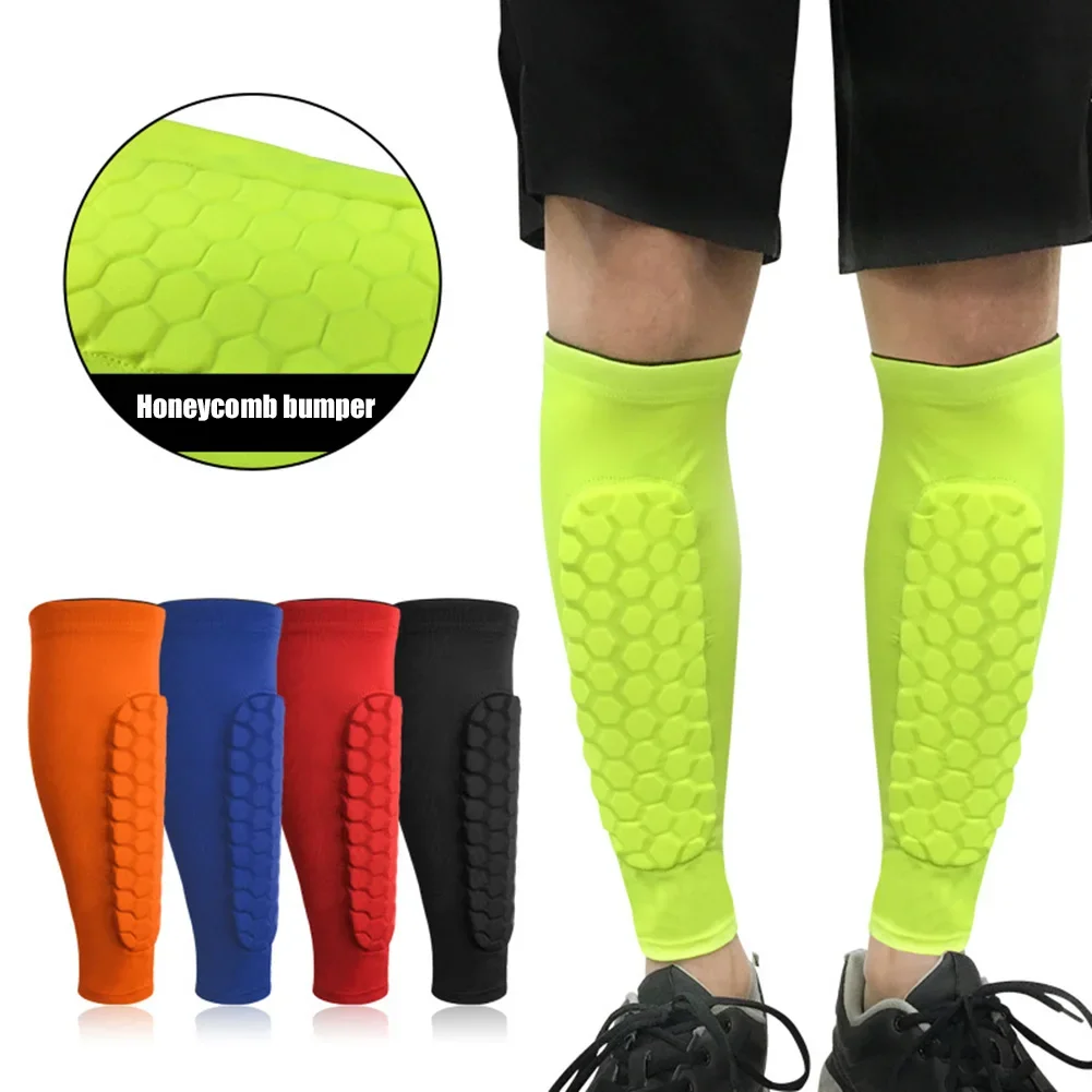 Football Shin Guards Leg Sleeves Support Protective Gear Adult Canilleras