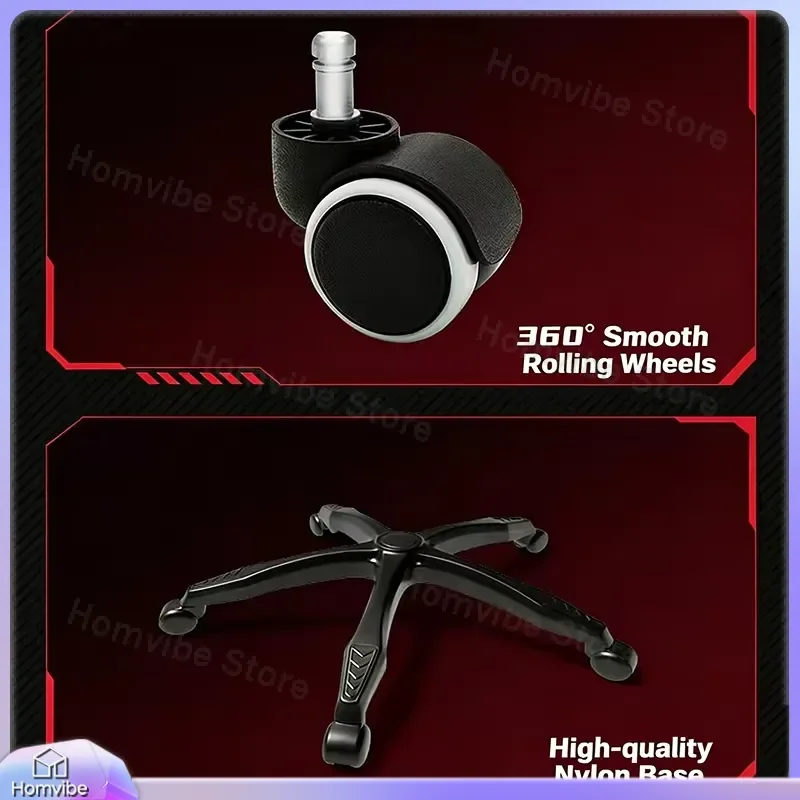 Ergonomic Gaming Chair with Footrest Height Adjustable Racing Style Computer Chair for Gamers Office Desk Chair with Lumbar view 5