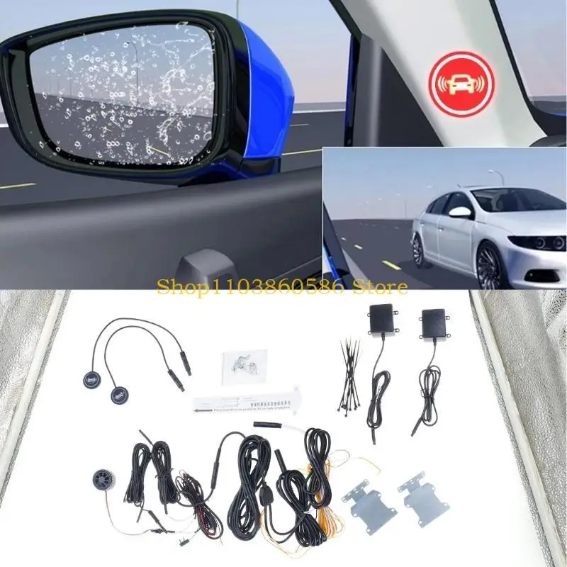 242A Universal Blind Spots Detection System Car WaveRadar Horizontal Vertical Driving Assistance Reversing Change Lane Sensor