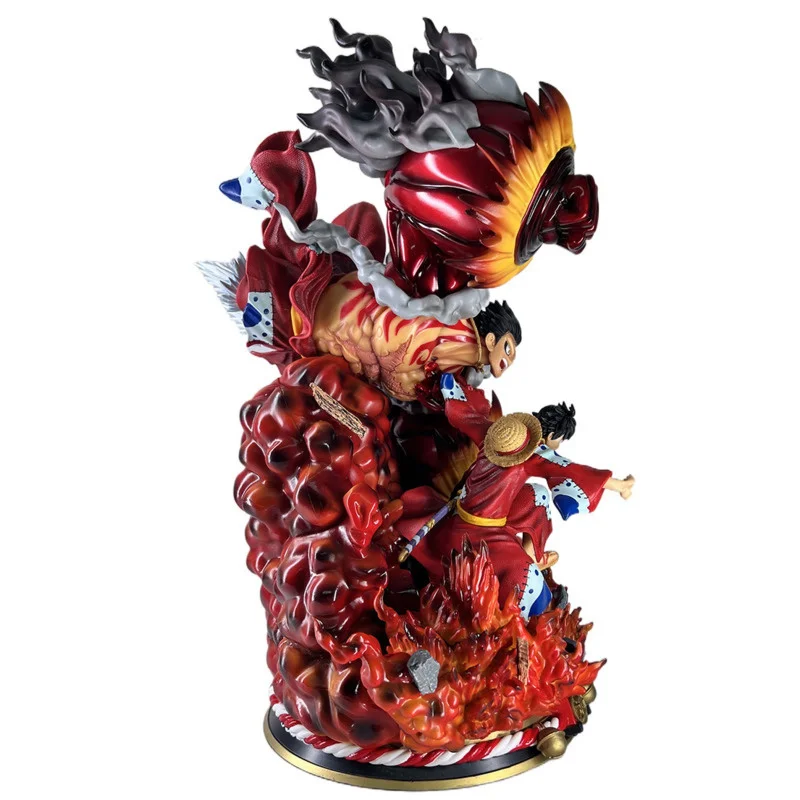 One Piece GK Wano Kimono Luffy Figure Gear 4 Gomu Gomu No Kong Organ 50cm Height 1/6 Statue Anime Model Figurine Collection Toy image 4
