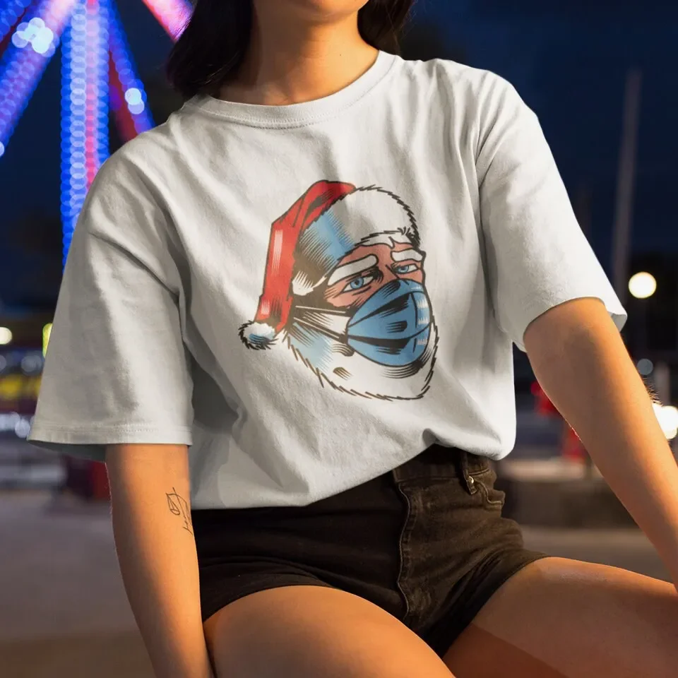 Santa Claus Face Mask even the man himself this Christmas needs a covering funny T Shirt jumper alternative for 2020