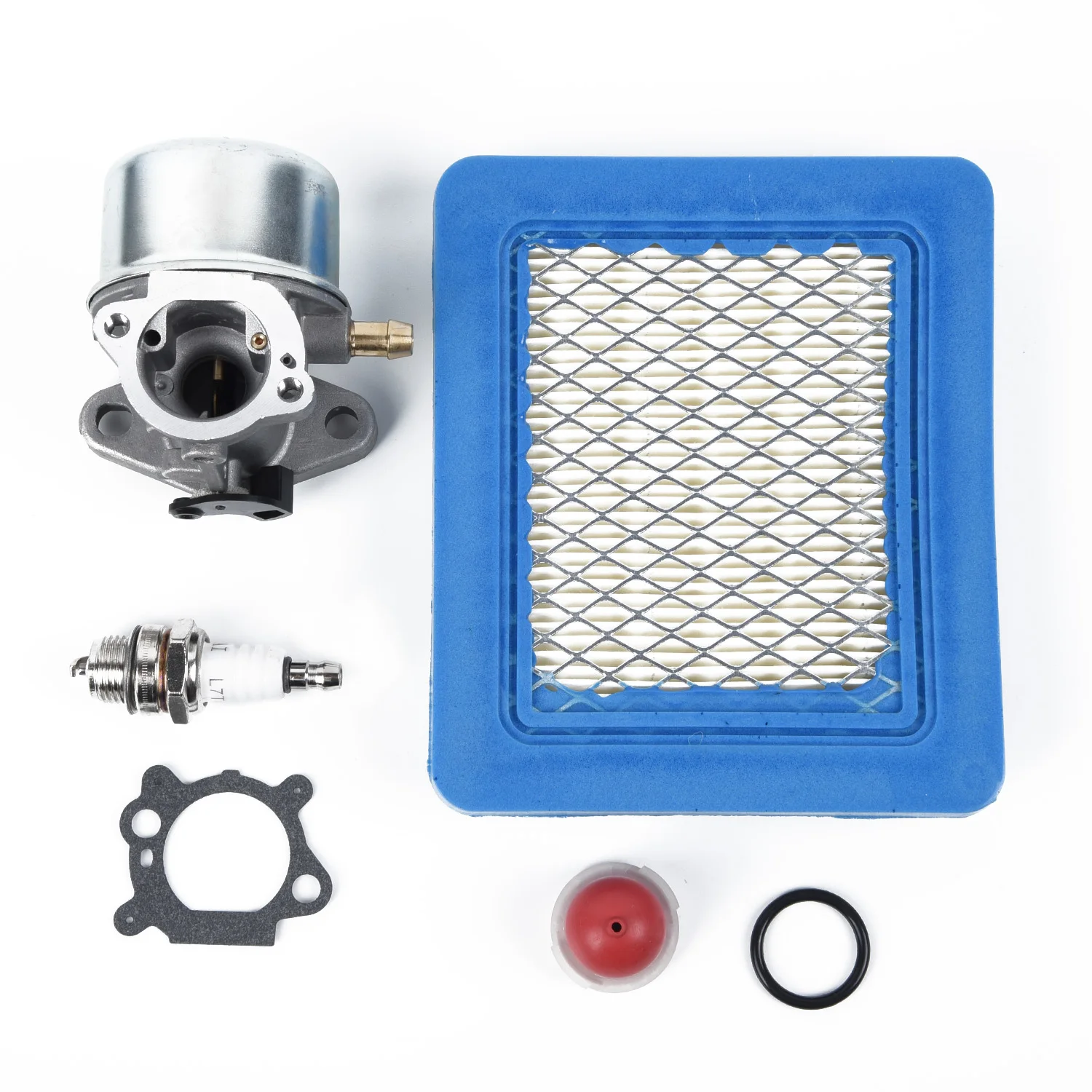 Carburetor for 6150 4 7HP Engine 650 Series Fit for Troy 6 5HP Push Mower with Air Filter Gasket Washer Sparkplug Bulb Cap