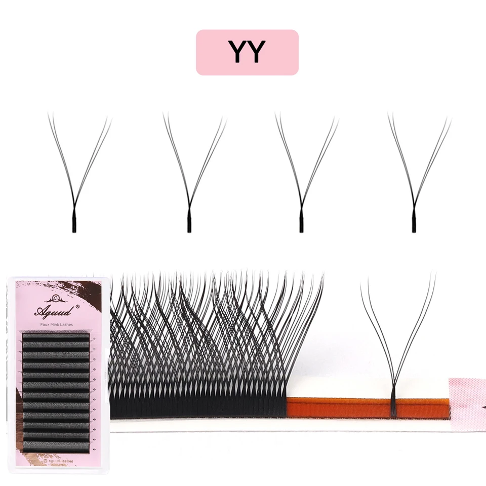 NEU Braune W-förmige Wimpernverlängerung 2DY 3D Spike Lash Vorgefertigte Fächerwimpern 5D 4D Clover W-Style Wimpern Braune 3D Fairy Handgewebte Wimpern – Detail 21