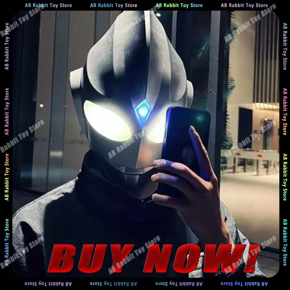 Dark Ultramans Mask Zero Mask Tiga Helmet Cyberpunk Costume Led Light Mask Cosplay Mask Boys Toys Adult Birthday For Man Gift