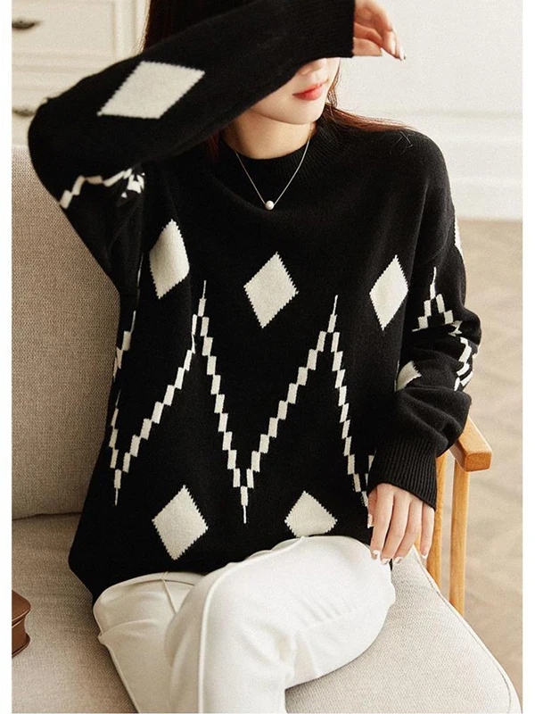 سترة نسائية فضفاضة مستديرة Ne Knitwear Summer ort Sve Street Sle بقصة ضيقة كاجوال أنيقة للشابات