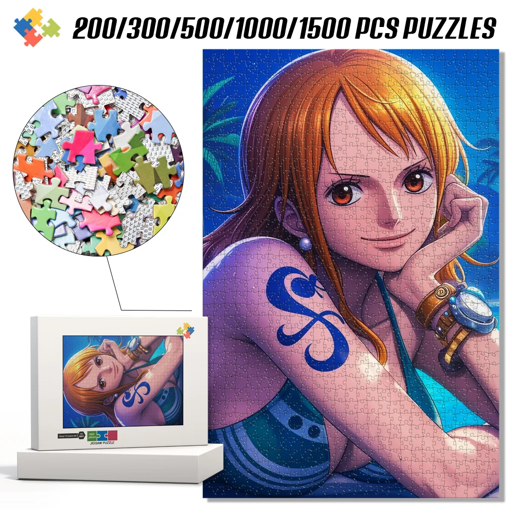 

One Piece Nami Sudoku 1000 Pieces Jigsaw Puzzle Anime Theme Logic Thinking Training Brain Game Educational Learning Toy for Kids