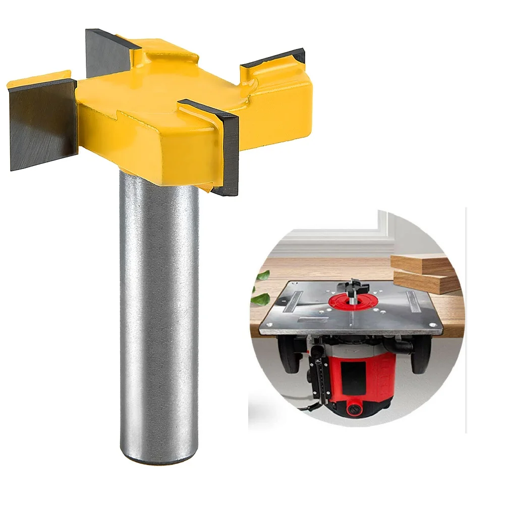 1pc CNC Spoilboard Surfacing Router Bit 1/2 Inch Shank  Carbide Tipped Tools Carbide Tipped Bit For Woods Particle Board