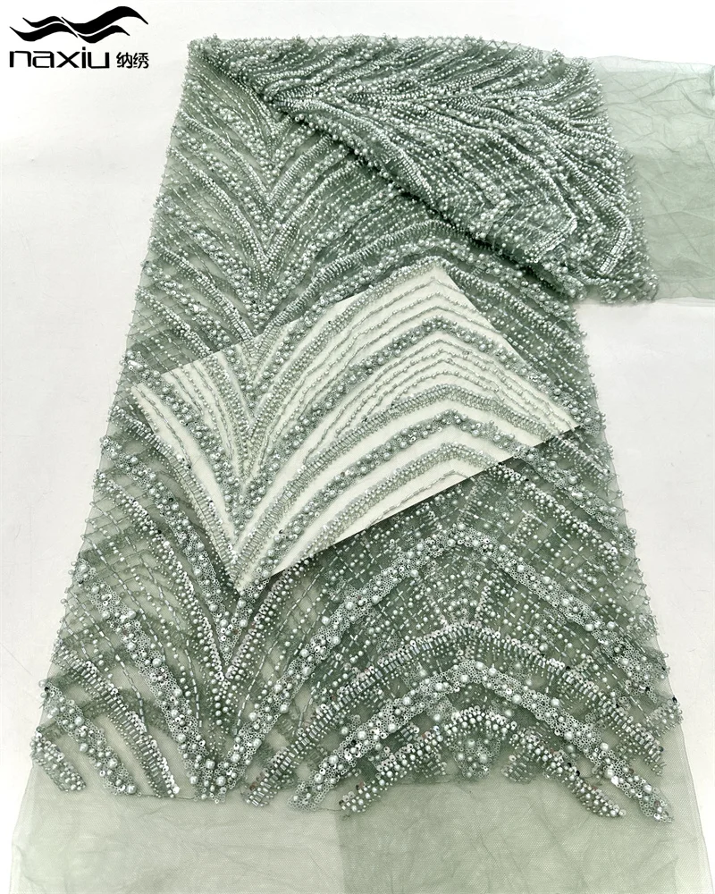 

Новейшая африканская кружевная ткань Madison с 3D блестками и бусинами, 2021, высококачественный кружевной материал, французская нигерийская кружевная ткань для женской вечеринки