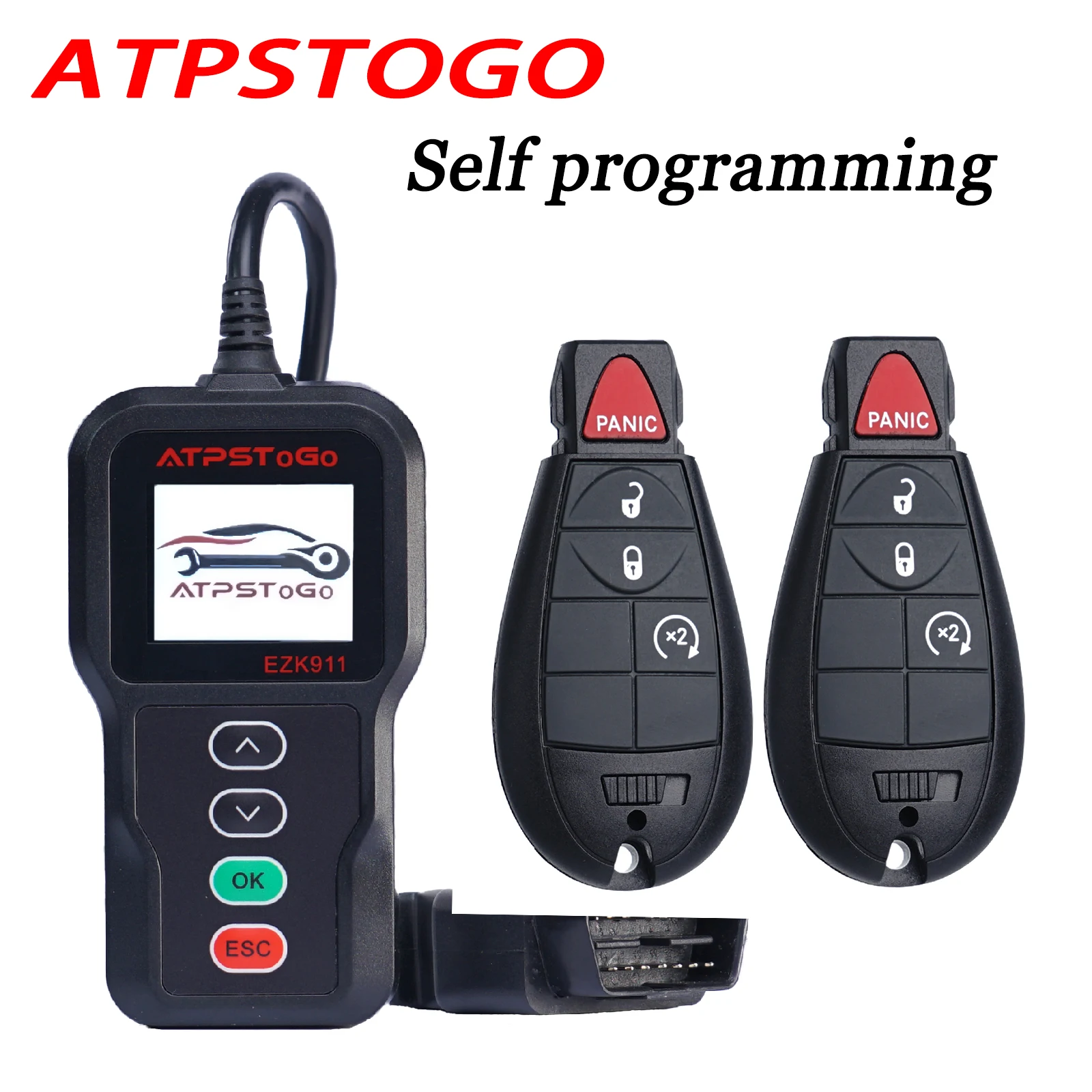 New Replacement Remote Key fob and Programmer For 2013 2014 2015 2016 2017 Dodge Ram 1500 2500 3500 programming Key fob