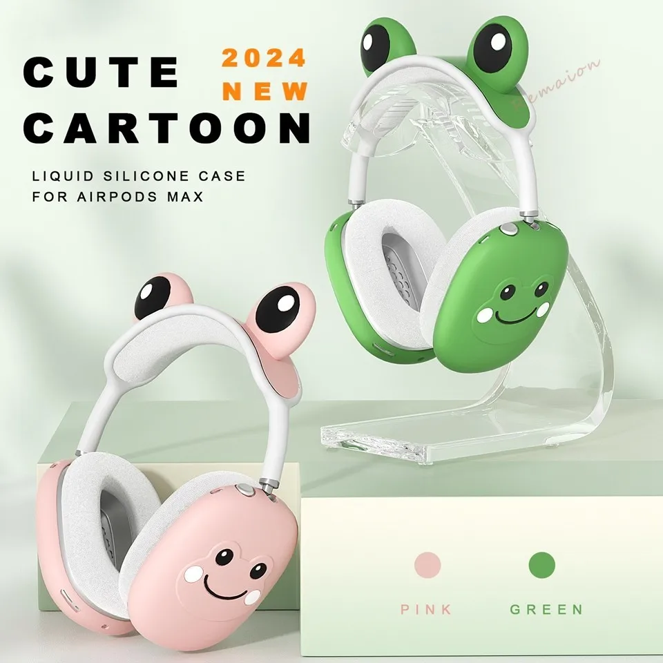 

Cartoon Frog Case for Airpods Max Earphone Case Soft Silicone Protective Cover for Apple Airpods Max Headphone Accessories