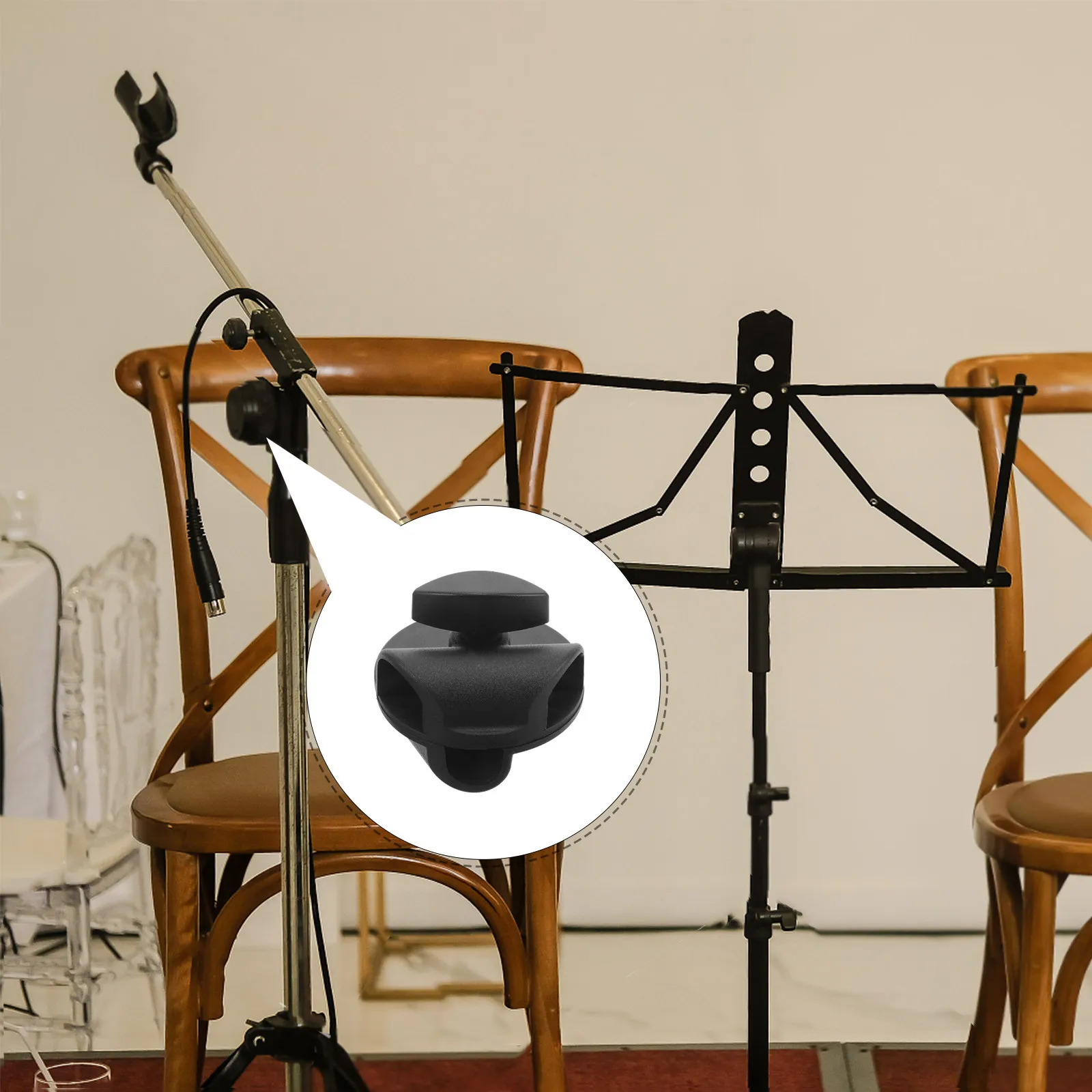 2Pcs Mic Boom Stand Clips Universal Microphone Holder Clip Rotatable Adjustable Mic Crossbar Buckle Live Broadcast Equipment